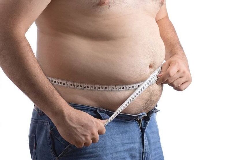 Volledige man meet het taille volume
