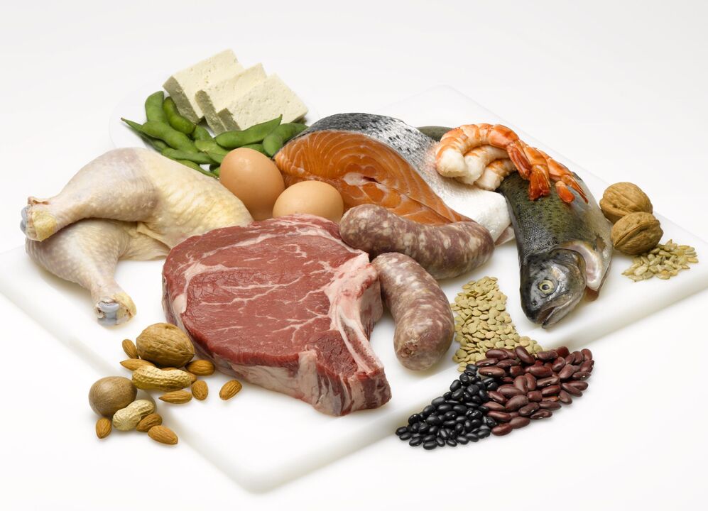 Het eiwitdieet is gebaseerd op het eten van voedsel dat eiwitten bevat. 